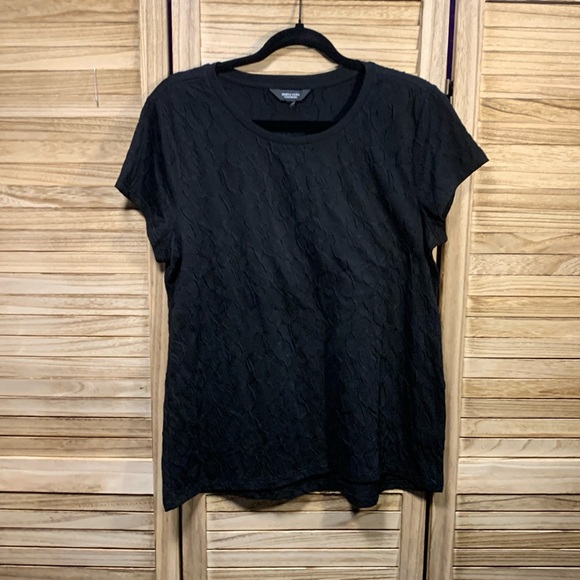 Vera Wang Tops - Simply Vera Verawang Black Textured Design Size M